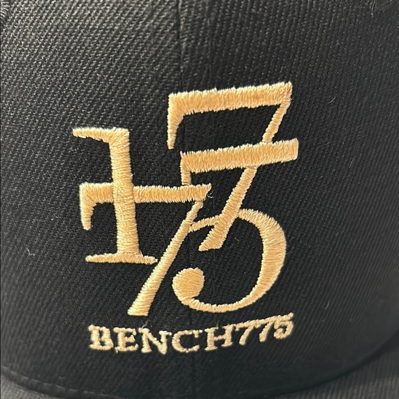 Bench775 Black Cap with Gold Logo - Picture 3 of 6
